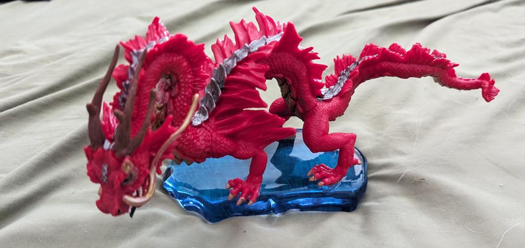 Red Dragon on Glass